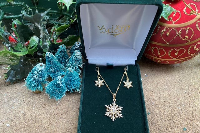 This twinkling Snowflake Suite from Love Chesterfield Award winner will ensure you’re the star of the Christmas season. Crafted in silver with a gold finish and set with sparkling cubic zirconia designed to catch the light. These beautiful snowflakes will look perfect on a festive outfit.

 Sparkling Snowflake Pendant and Earrings Suite – £90
Contact: www.adornjewellerschesterfield.co.uk
01246 558 220
laurajo@adornjewellers.co.uk