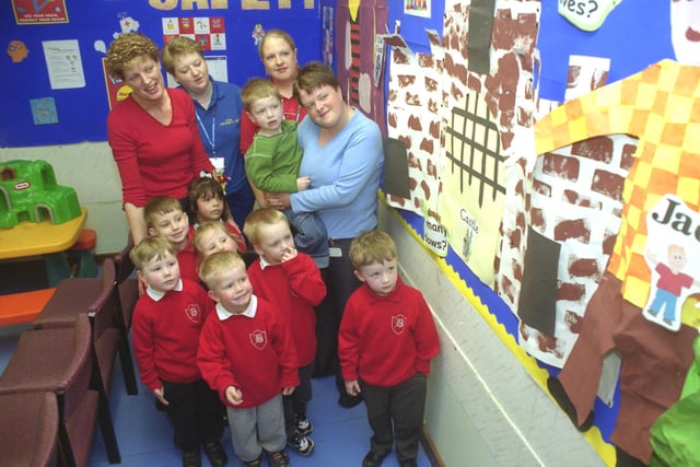 Children from the Barnes Nursery painted a mural at Sunderland Royal Hospital in 2002 - and doesn't it look good.