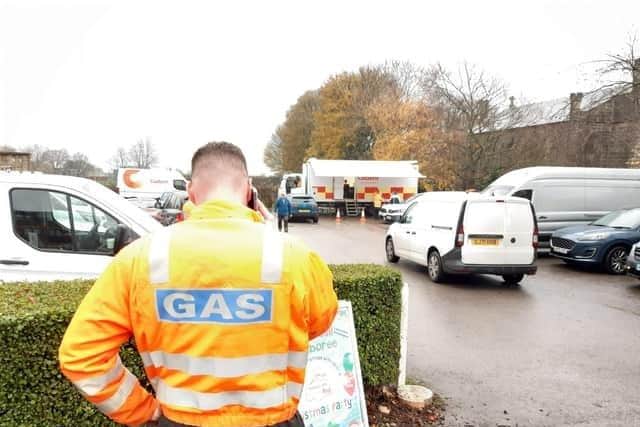Cadent has set up an emergency support centre handing out electric fires and hobs at The Lomas Hall.