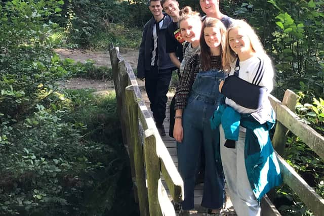 Alison Romaine, a second year architecture student at the University of Sheffield, with her housemates. Pictured (L-R) Sven, Jacob, Dan, Alison, Jess and Daisy
