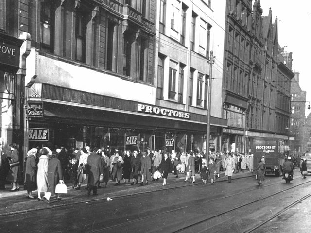 Fargate, Sheffield, in 1958. Photo:  J R Wrigley