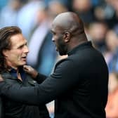 Wycombe Wanderers manager Gareth Ainsworth and Sheffield Wednesday manager Darren Moore. (Nigel French)