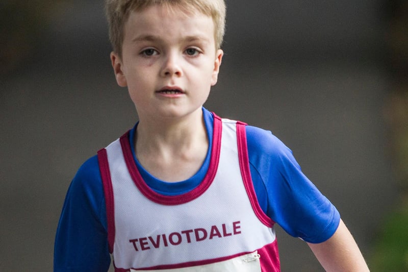 Callan Michie was second in Teviotdale Harriers' U11 and U13 boys' race at the weekend, behind Connor Davidson