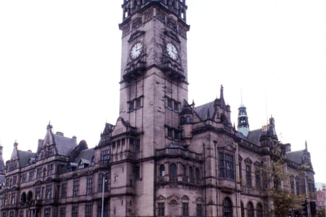 Sheffield Town Hall and Goodwin Fountain
