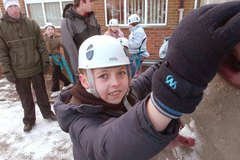 Golden Flatts Primary School pupils were pictured tackling a climbing wall at the West View Project in this photo from 2007.