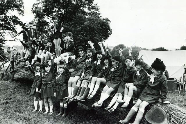 Brownies and Cubs join in the fun at the Peak 85 Camp at Chatsworth Park in July 1985