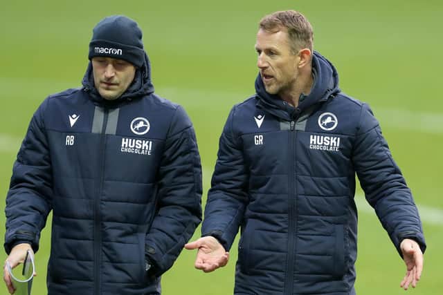 Millwall manager Gary Rowett (right) was angry at a challenge made by Izzy Brown in Sheffield Wednesday's 0-0 draw with the Lions on Saturday.