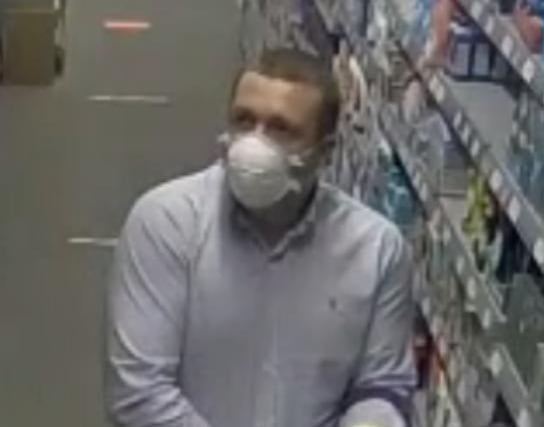 Man enters supermarket on Eccles Road, Chapel En Le Frith. He selects high value items and conceals them in his own bag. He leaves the store without offering any payment.
