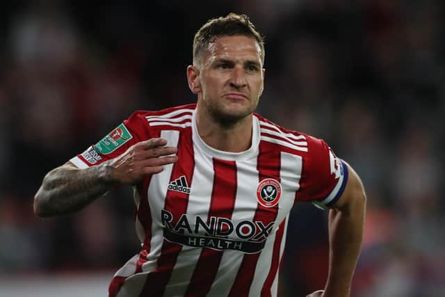 Billy Sharp celebrates after scoring against Derby: Alistair Langham / Sportimage