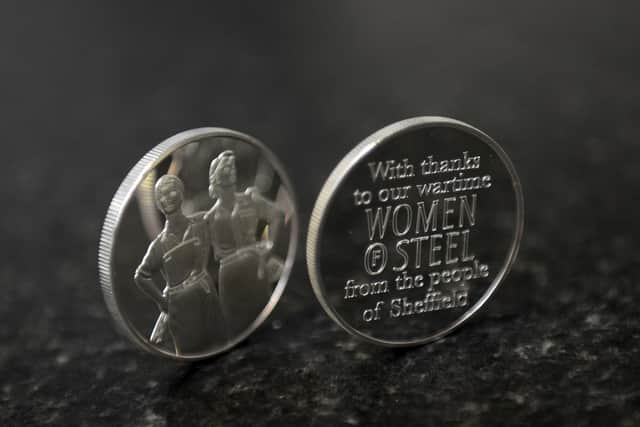 17 May 2016.....Women of Steel medals being made at Sheffield Assay office in Hillsborough.Picture shows front and back of medal. Picture Scott Merrylees