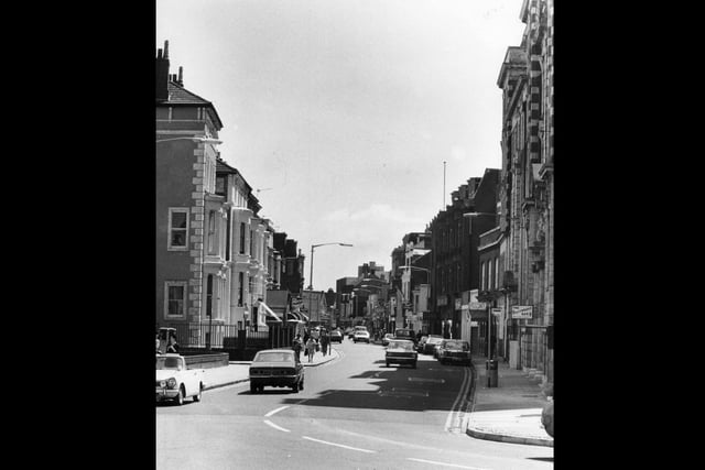 This photo shows what life was like in Osborne Road in 1982. If you squint you can just about make out the sign for the Buccaneer Bar as well as other lost business like the old chemist and plenty of others.