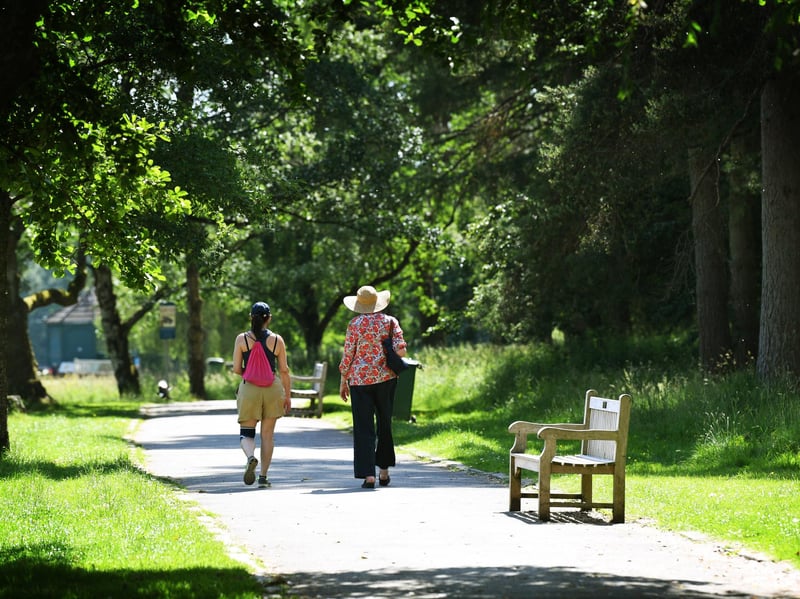 The sun regularly shines down on Golden Acre Park in Bramhope. The park surrounds a beautiful lake and stretches across 179 acres of woodland and gardens.