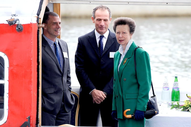 The Princess Royal with Andrew Thin, Scottish Canals chairman.