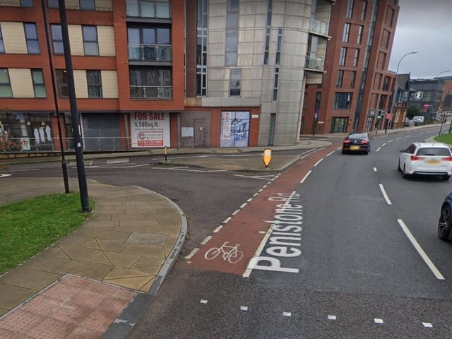 Driving along Penistone Road toward the city centre don't miss the left turn into Rutland Road. You can turn left into left into Cornish Street in Kelham Island - but you can't get out without entering the CAZ.