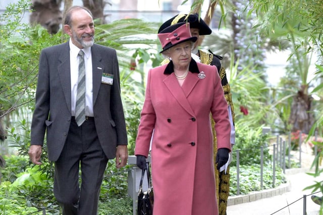 The Queen officially opening the Winter Gardens in 2003