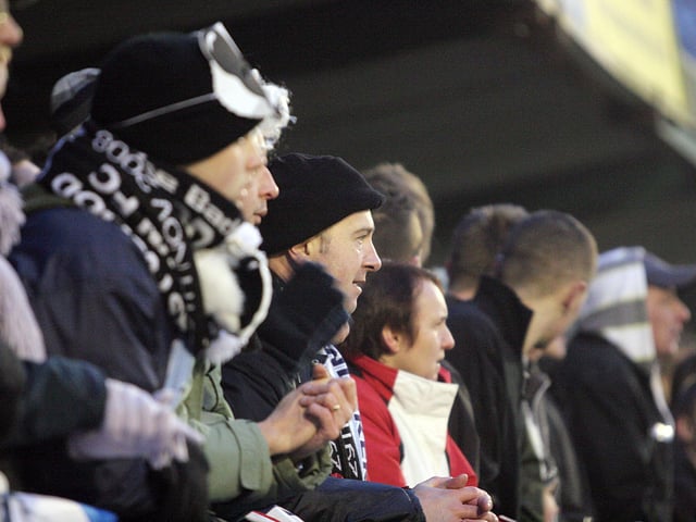Eastwood's fans look on during the win over Wycombe.
