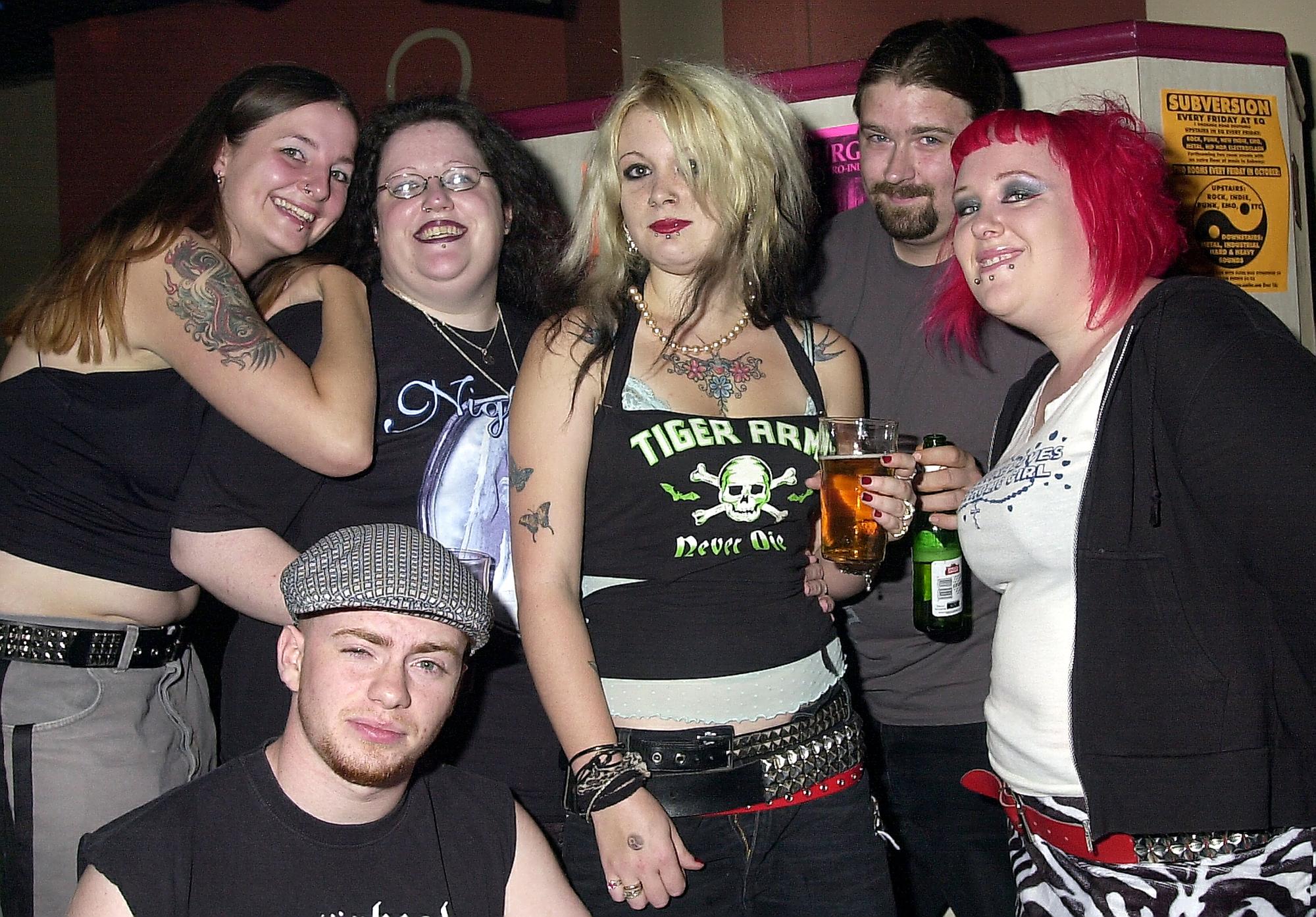 Photo of clubbers having a good time at Subversion in Club EQ, Granada Road, Southsea in 2004. Picture: (044396-0033)