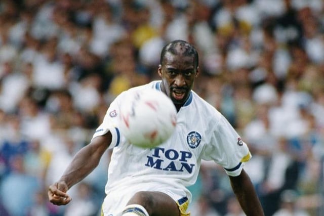 Whyte had lengthy spells with both Leeds and Arsenal, and was a towering presence at the heart of defence during the Whites' 1992 title win. Bizarrely, he spent a considerable portion of his career playing in the Major Indoor Soccer League in the USA. (Photo by Nick Potts/Allsport/Getty Images)