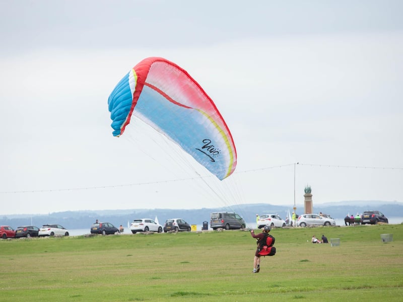 A man paragliding at Southsea Common. Picture: Habibur Rahman