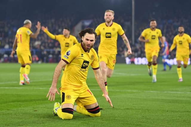 Ben Brereton Diaz celebrates scoring for Sheffield United against Crystal Palace - pic: Justin Setterfield/Getty Images