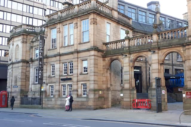 The Central School and arcade which leads into Leopold Square