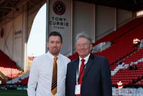 Darren Currie with his uncle Tony at Bramall Lane: Simon Bellis/Sportimage
