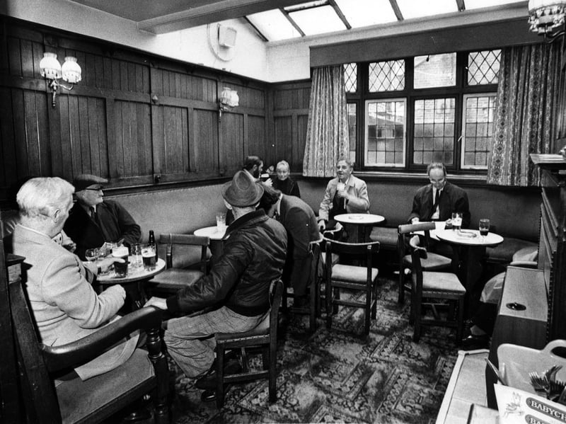 Enjoying a pint at the The Museum Hotel, Orchard Street, Sheffield, on May 20, 1980