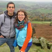 Adelina Acosta Martín and husband Juanpe in the Peak District shortly after their arrival in Sheffield in 2016