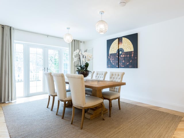 This area has French doors that leads to a patio.