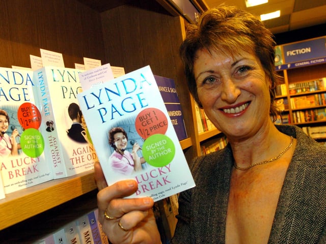 Lucky Break author Lynda Page  with her new book after opening the new WH Smiths at Meadowhall in 2006