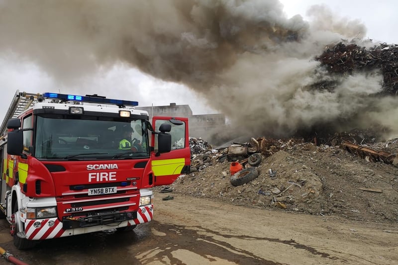 Around 30 firefighters have been battling the blaze (pic: South Yorkshire Fire & Rescue)