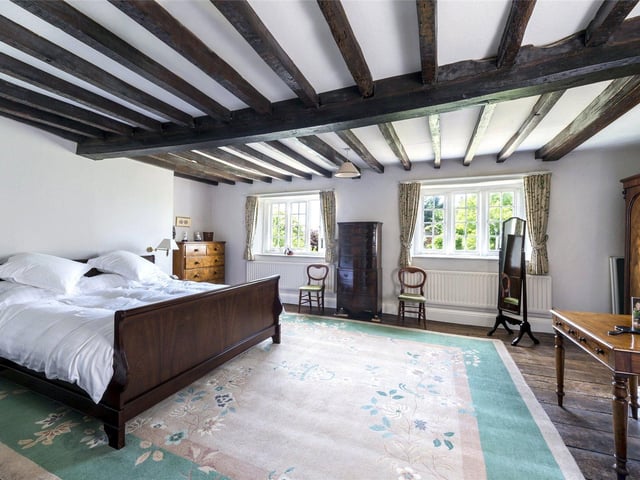 Warblington Castle also comes with a swimming pool and a stone-built pool house.