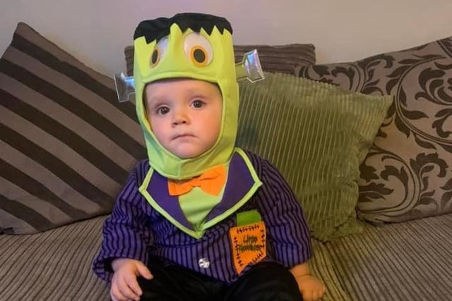 Sophie Woodhead shared this adorable Frankenstein costume.