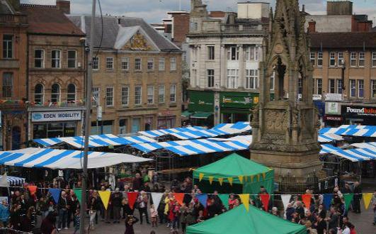 Mansfield Market place.