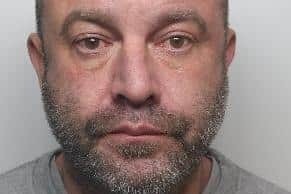 Pictured is Ian Askey, aged 48, of of Upper Greenhill Gardens, Matlock, who was sentenced at Sheffield Crown Court to five years of custody after he pleaded guilty to a Section 18 assault of causing grievous bodily harm with intent after he attacked a man at the Jet garage, at Crookes, in Sheffield.