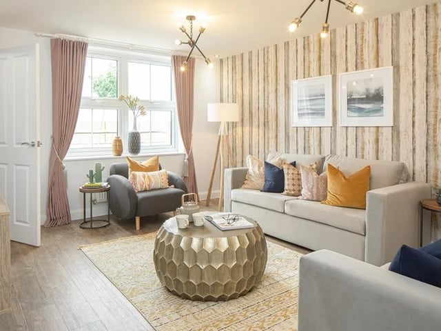 This three bedroom semi-detached house in Havant Road, Havant, has gone on sale for £379,000. It is listed by David Wilson Homes - Harbour Place.