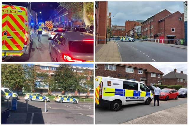 Some of the Sheffield crime scenes that police officers have been sent to in recent weeks