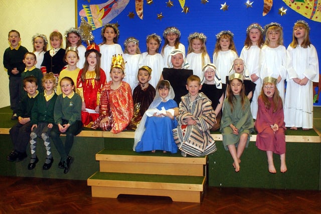A wonderful moment at Hastings Hill Primary where children sang during their Nativity for parents and friends.