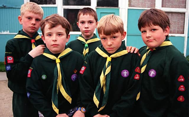 Five young Totley cubs who needed a leader in 1997. From left: James Armitage, Toby Nixon, Gareth Arnould and Patrick Denson.