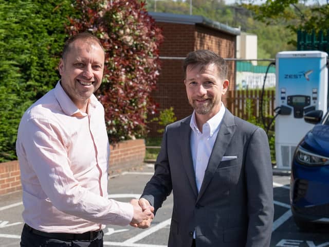 Robin Heap, Zest CEO, left, with Mark Allen, CEO at A&S Leisure Group Ltd