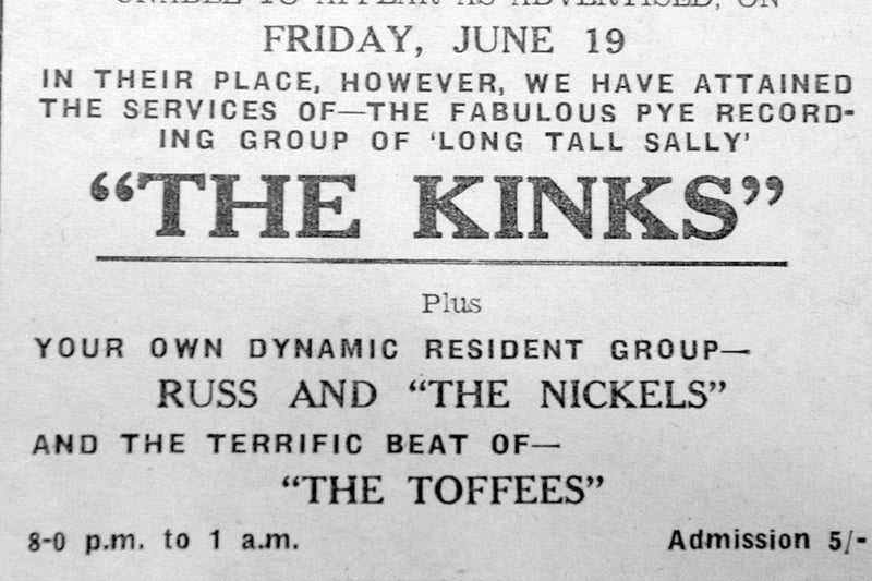A notice showing The Kinks were coming to Hartlepool. Were you there?