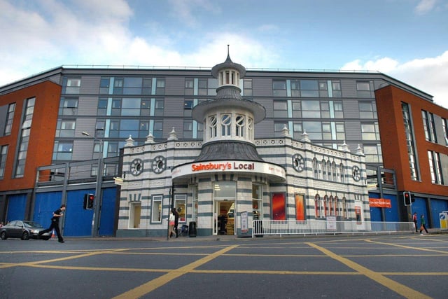 After years of use as various nightclubs the old Locarno ballroom on London Road, Sheffield, was converted into a Sainsbury's Local supermarket