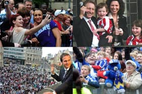 Sheffield's sporting greats get a rousing reception at events held in Sheffield to celebrate their success
