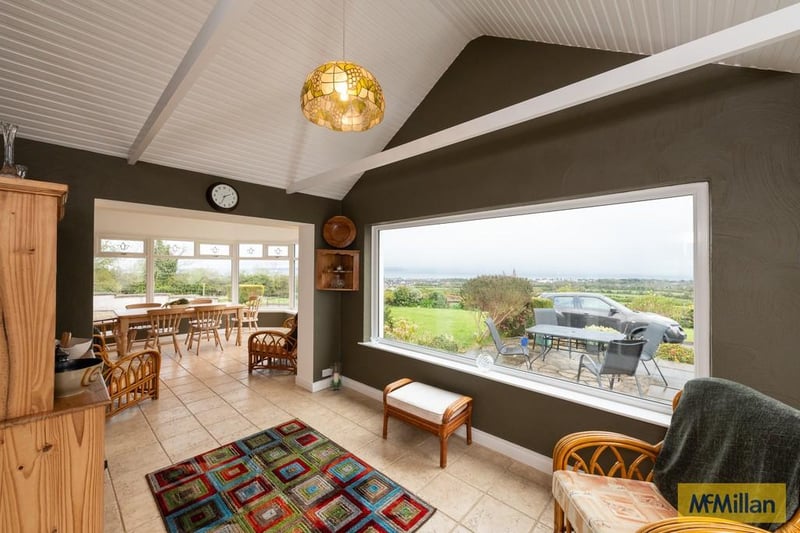 Sun room with magnificent views of Belfast Lough.