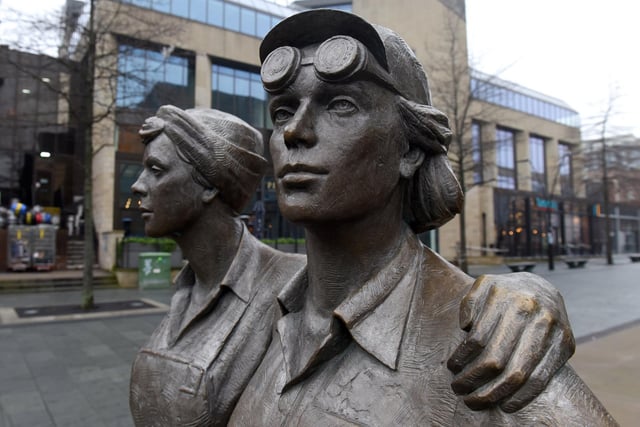 The bronze Women of Steel statue that commemorates the women of Sheffield who worked in the city's steel industry during the First World War and Second World Wars was also nominated. It stands on Barker's Pool, close to the city's main war memorial.