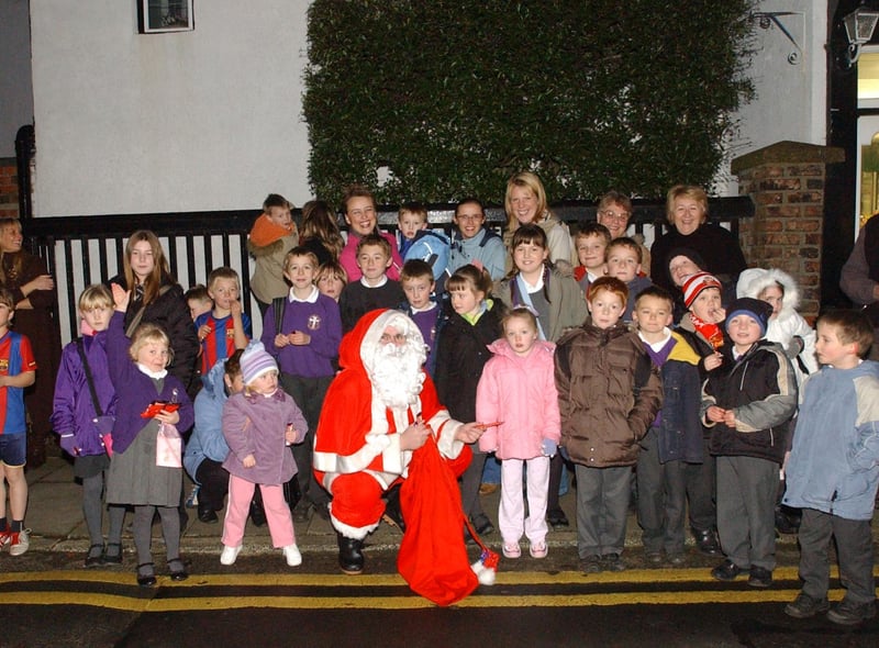 Wrapped up warm for the switching on of the Cleadon Christmas lights in 2005. Were you there?