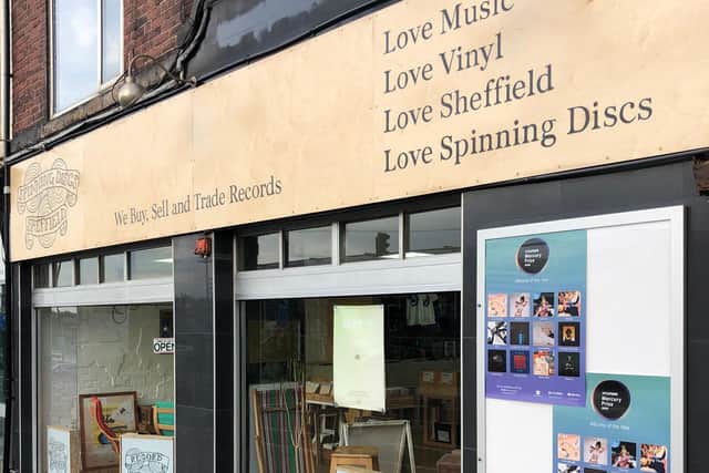 Independent record store Spinning Discs on Chesterfield Road, Meersbrook