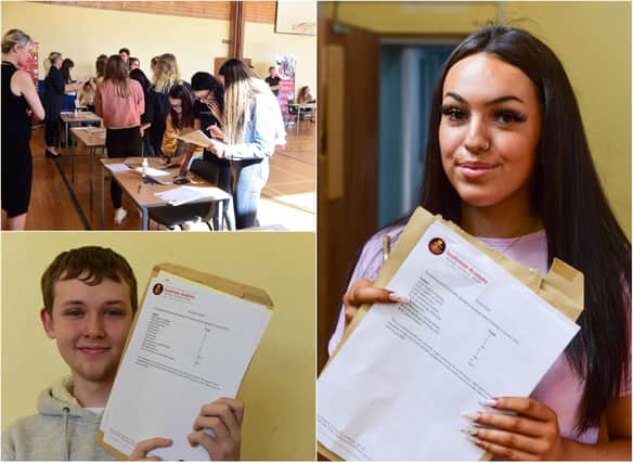 GCSE results day at Southmoor Academy in Sunderland.