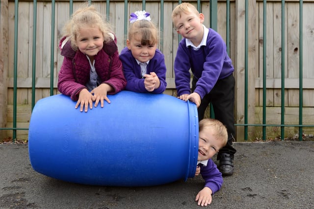 Ridgeway Primary School's outdoor nursery looks like a big hit with these children in 2015.