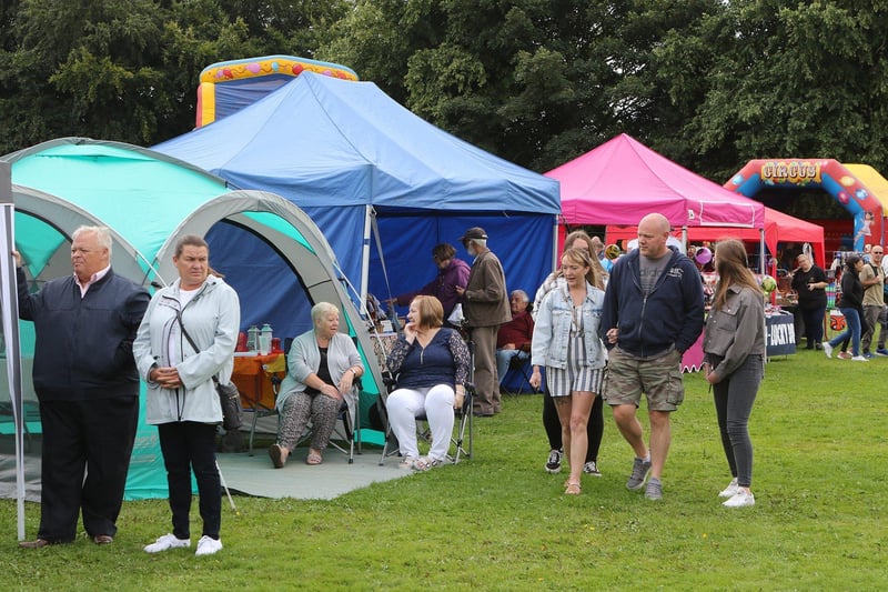 Visitors enjoy a steady stroll round the stalls and attractions. It was the perfect way to spend a Bank Holiday Sunday afternoon.